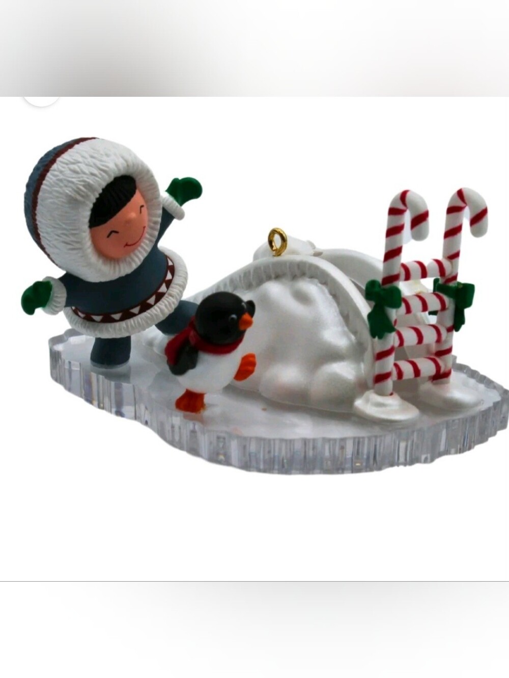Hallmark Frosty Friends Keepsake Ornament #25 In Series Eskimo and Penguin